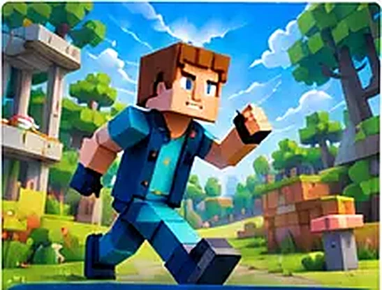 A block-built game world